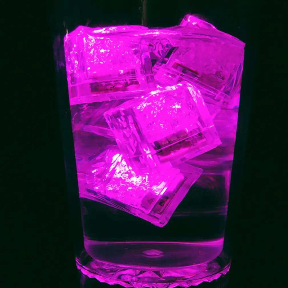 DIY вечерние декоративные светодиодные кубика льда светильник Multi Цвет жидкости