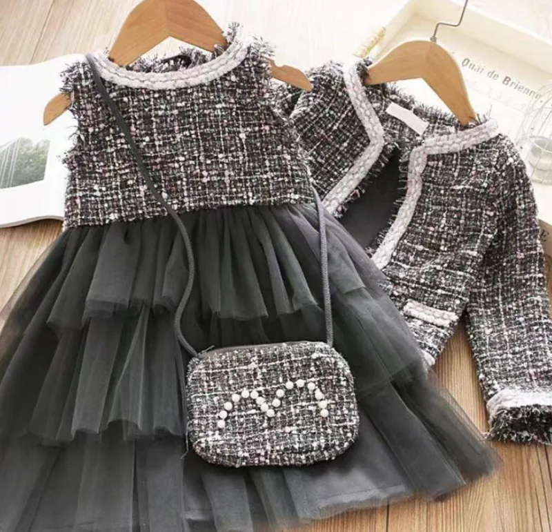 Элегантная детская одежда для девочек 2020 формальные комплекты из 2 предметов