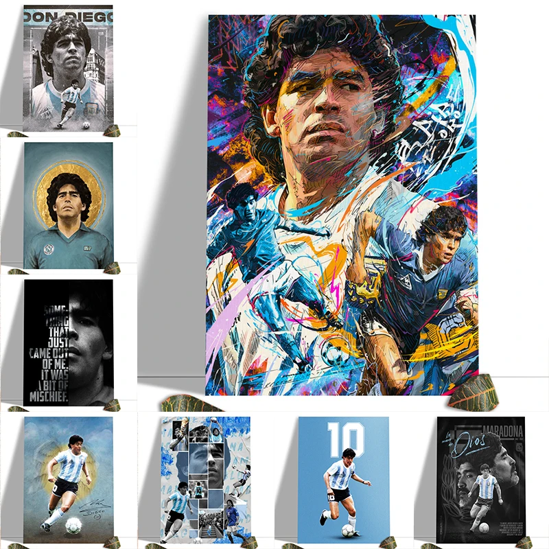 

Диего Марадона, футбол, плакат, холст, комиксы, печатная картина, домашняя стена, гостиная, кабинет, спальня, Куадрос
