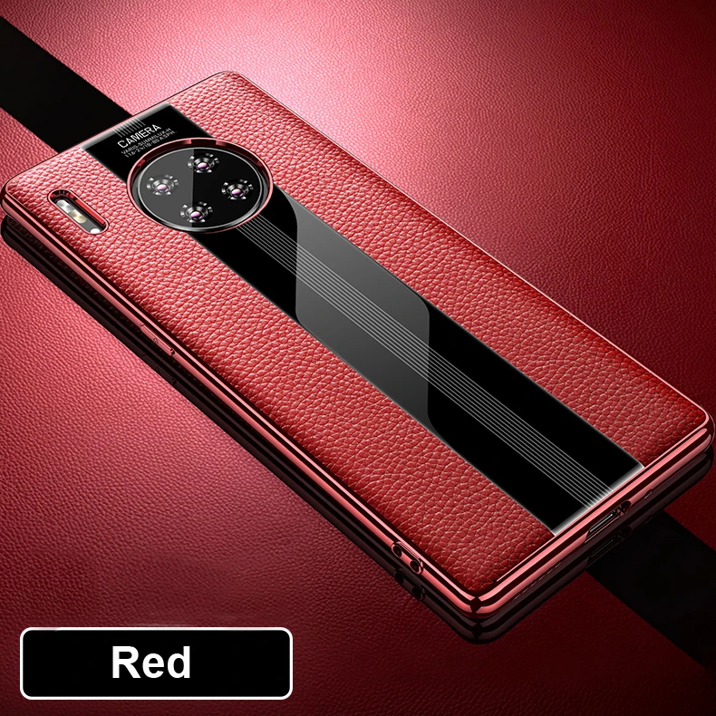 Роскошный чехол из натуральной кожи для huawei mate 30 Pro, чехол, кожаный противоударный чехол, чехол для задней панели funda mate 30 Pro, защитный чехол