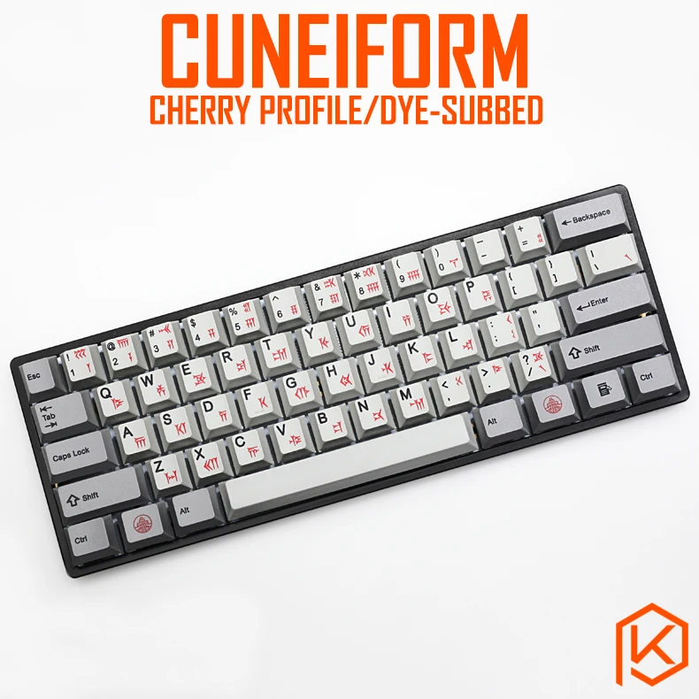 Kprepublic 139 древний Вавилон cuneiform язык шрифта Вишневый профиль краситель Sub Keycap PBT для gh60 xd60 xd84 cospad tada68 87 104