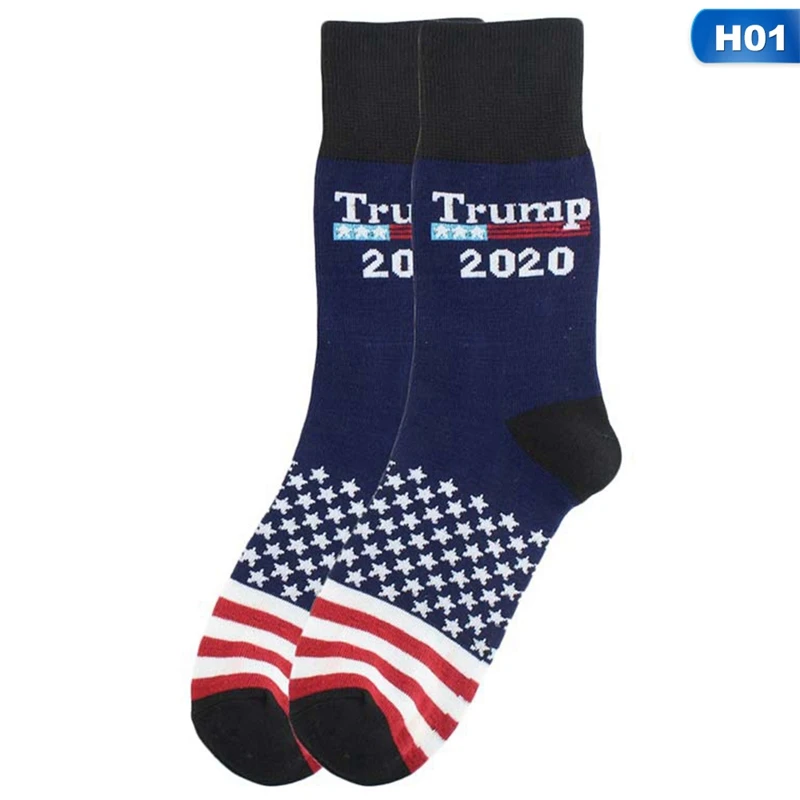 

Creative Donald Trump National Flag Stars Stripes Socks Funny Women Casual Men Short Cotton Socks