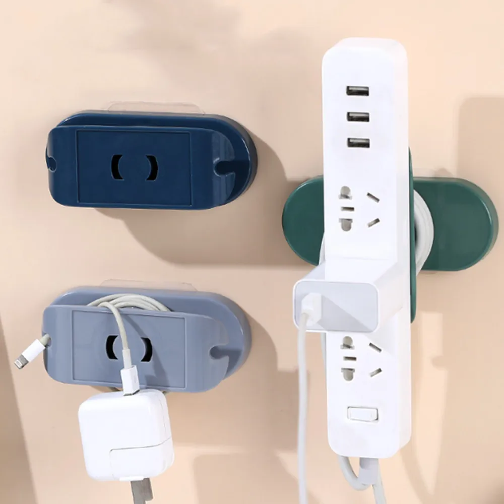 

Wall Mounted Self-adhesive Outlet Fastener Holder Seamless Outlet Fastener Power Strip Holder Home Cable Wire Organizer Racks