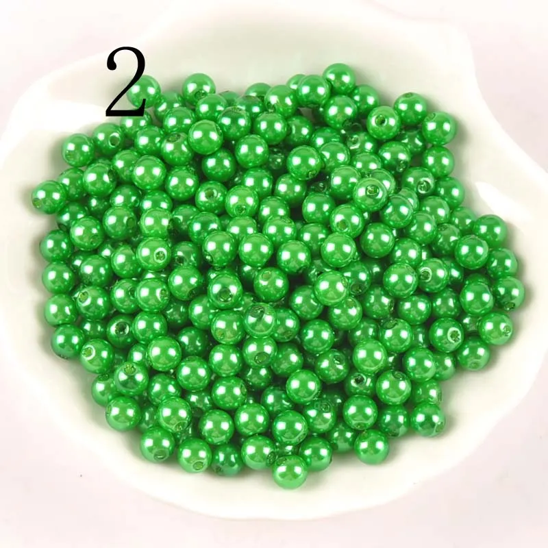 3 10 мм 23 цвета жемчужные акриловые бусины Круглые подходят для ювелирных изделий