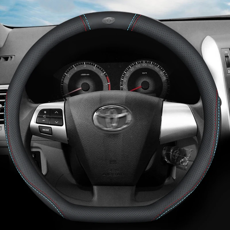 

For Toyota Car Steering Wheel Cover Skidproof Auto Steering-Wheel Cover Anti-Slip Car-styling Car Accessories shapeD