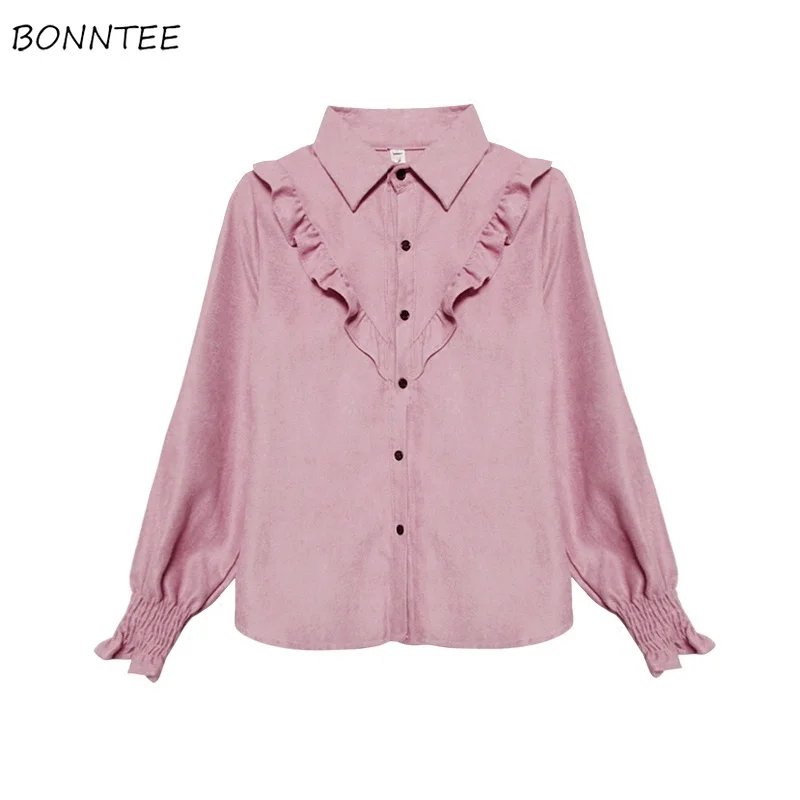Женские рубашки 2020 простая универсальная модная однотонная Вельветовая женская