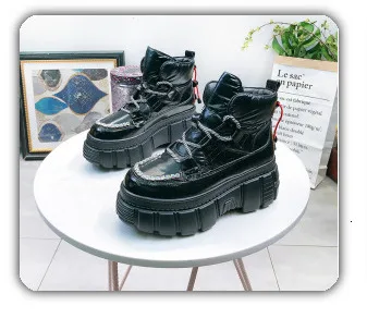 [DEAT] Round Toe Fur Spliced Personality Casual Velvet Shoes Women Short Snow Boots New Spring Autumn Fashion Tide 10E216