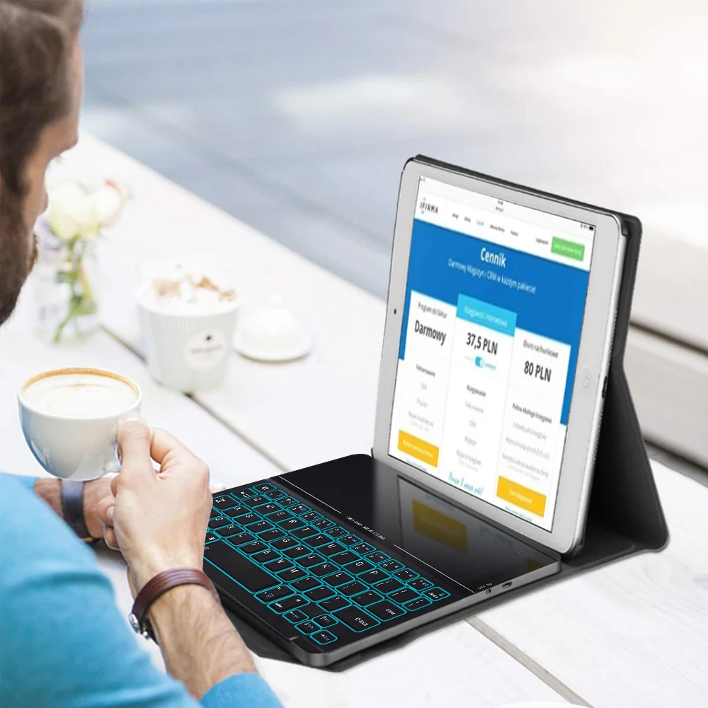 Клавиатура Bluetooth для ipad 10 2 дюйма планшет на английском языке с подсветкой