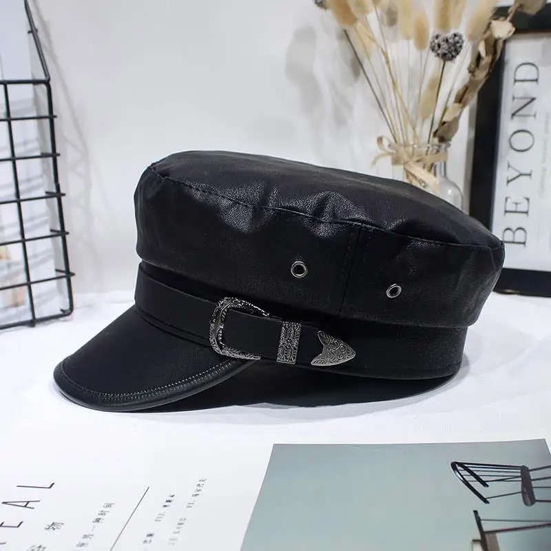 Кепка Idopy из искусственной кожи женская плоский берет Капитана | Аксессуары для