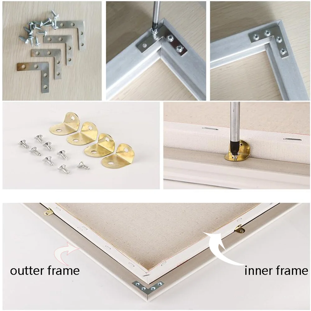 Наружная рамка для картины маслом по номерам деревянная алмазной живописи