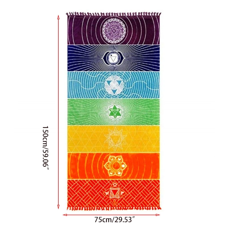 Wall Hanging Decoration 7 Chakra Mandala Bohemia Blanket Tapestry Summer Beach Towel Yoga Mat Home Tablecloth Ornaments | Дом и сад