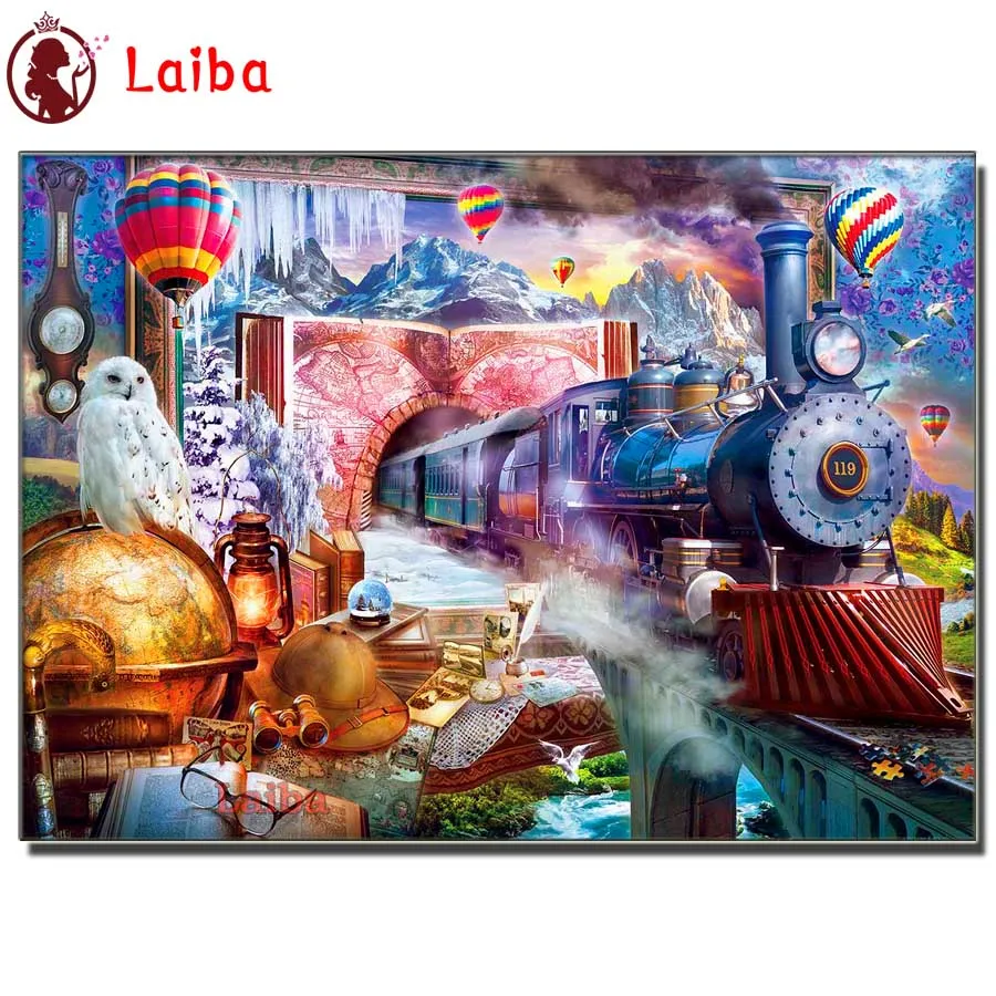 

Full Square Diamond Painting fantasy Train book Landscape Diamond Embroidery Cross Stitch Rhinestone Mosaic Art new Home Decor