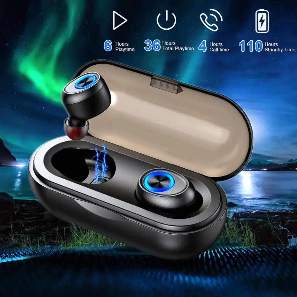 TWS Bluetooth 5 0 наушники стерео беспроводные активное шумоподавление с микрофоном
