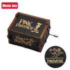 Новый узор, Розовая пантера, деревянная музыкальная шкатулка с ручкой, Digimon Musica тема, день рождения, Хэллоуин, рождественский подарок, свадебное украшение