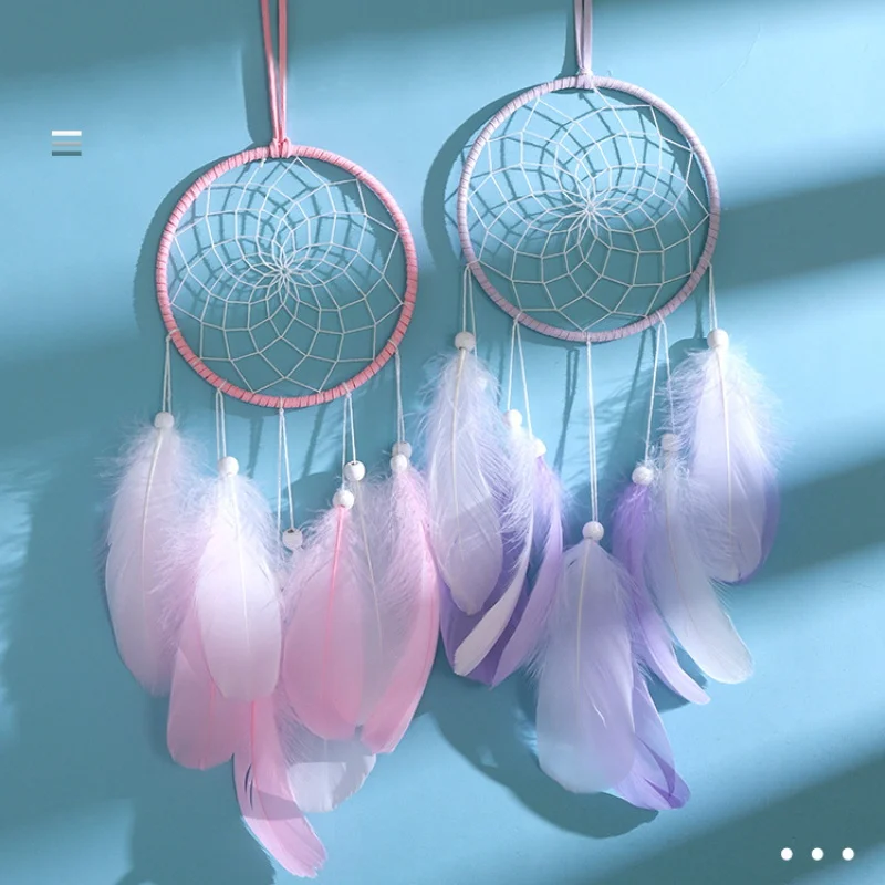 

Dream Catcher Handmade Feathers Ornament Wall Car Hanging Decor Home Wall Decorations