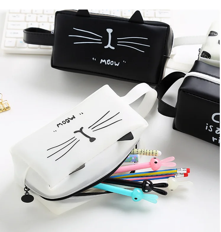 Чехол для карандашей сумка канцелярских принадлежностей кошка Королевство