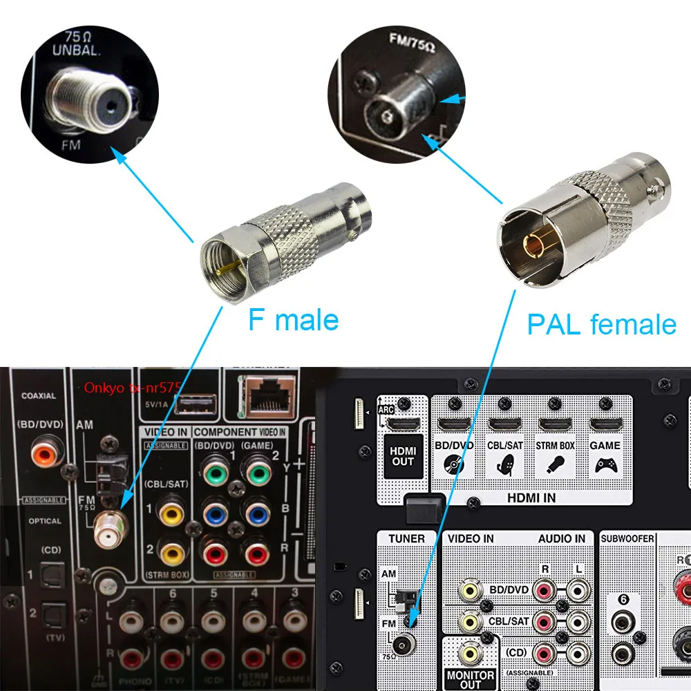 Eightwood DAB/FM/XM адаптер для радиоантенны BNC Jack Female to F Plug Male и TV RF Radio Aerial|Кабели адаптеры