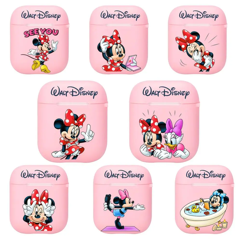 

Disney Cute Mouse Minnie and Mickey Silicone Bluetooth Wireless Earphone Case for AirPods Protective Cover Skin Accessories Pods