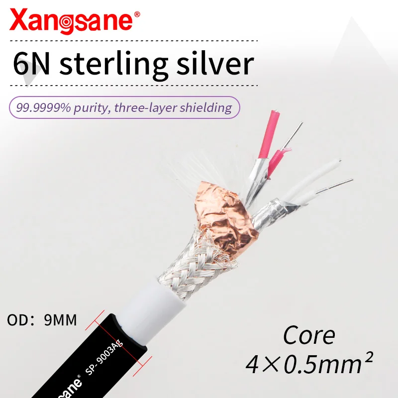 SP-9003Ag HiFi 6N однокристальный чистый серебряный 20 AWG x 4 аудиосигнальный кабель XLR