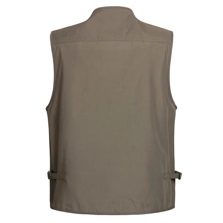 

Summer men Casual Thin Mesh Shooting Work Outerwear Sleeveless Jacket With Many Pockets outdoor Men Multi Pocket Baggy Vest