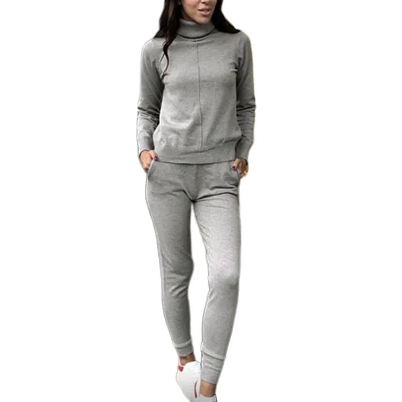 CALOFE 2020 Осень Зима Женский 2 шт свитер наряд водолазка вязаный пуловер трикотажные