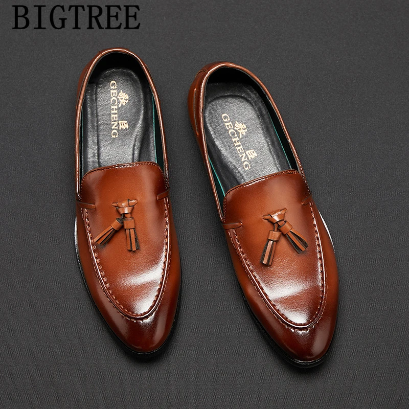 Носок остроконечные кожаные туфли Мужская обувь Торжественное вечернее платье