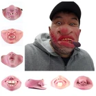 1 шт., забавные вечерние латексные маски для взрослых, клоун, ужасный страшный Косплей-костюм, украшения для Хэллоуина