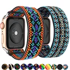 Ремешок резиновый для Apple watch band 40 мм 38 мм 44 мм 42 мм, богемный эластичный браслет для соло iWatch series 3 4 5 se 6