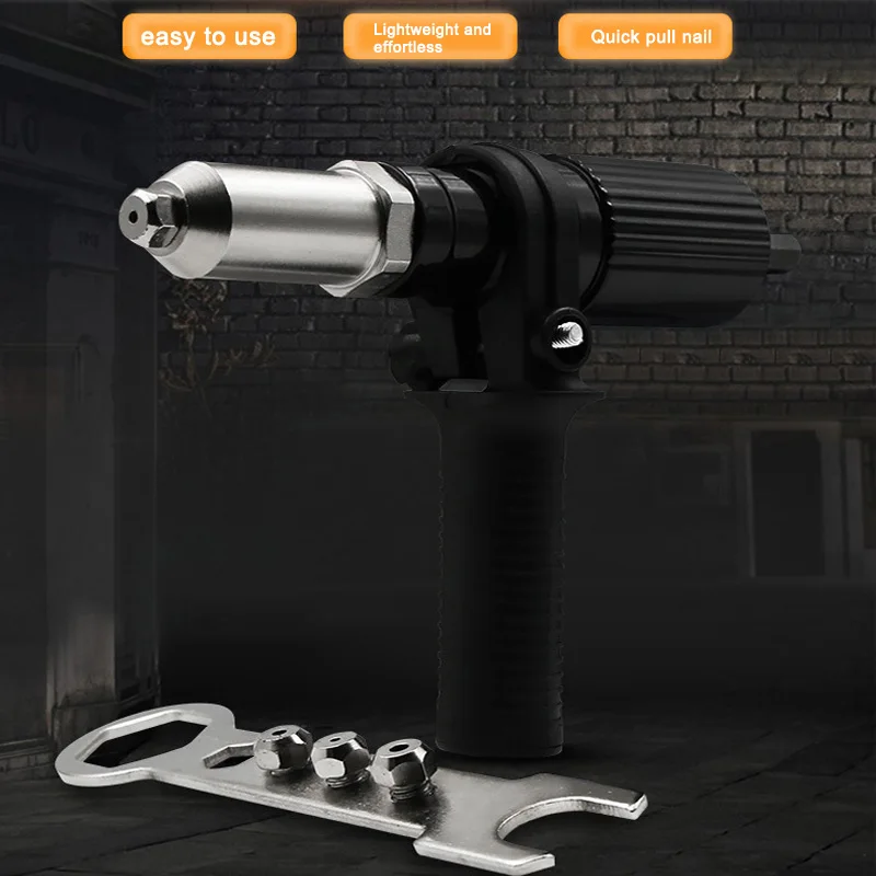 Электрический клепальный пистолет профессиональный комплект адаптеров