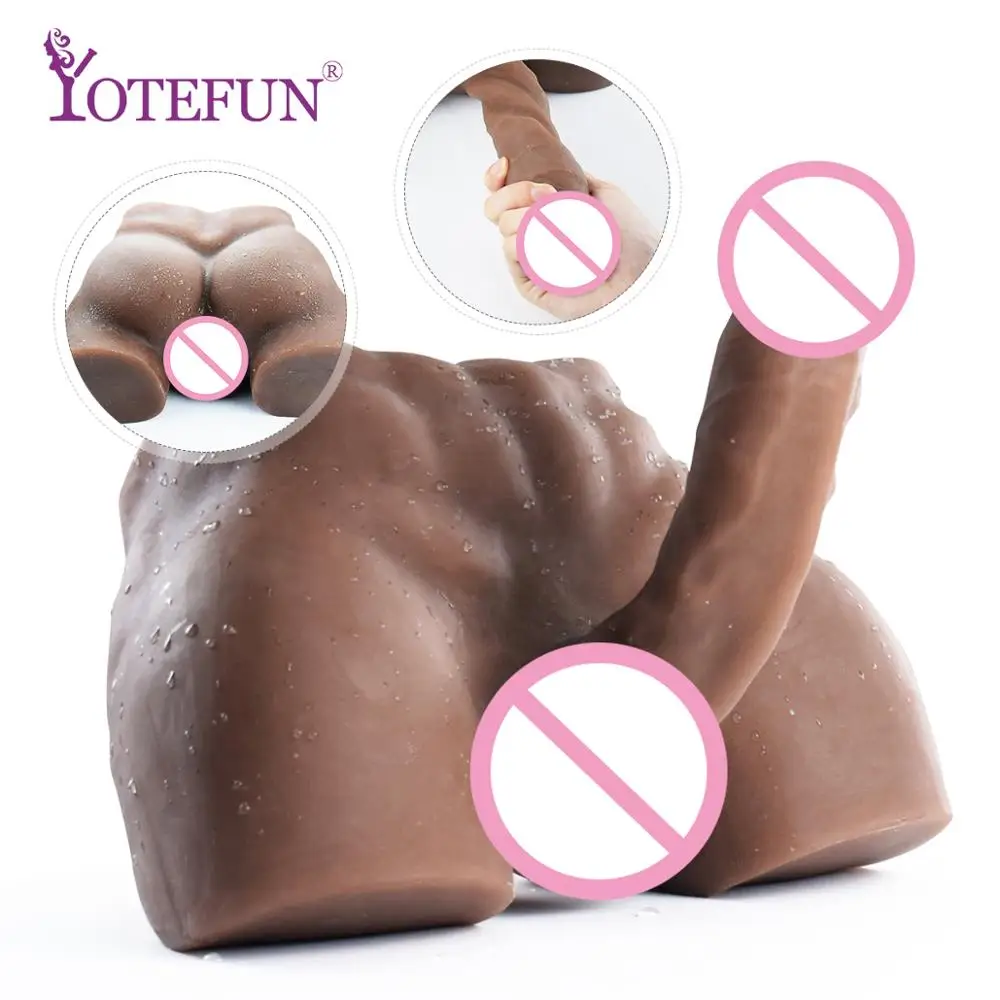 Огромный пенис полутело реалистичный толстый большой фаллоимитатор