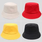 Панама в стиле унисекс, однотонная шапка в стиле хип-хоп для мужчин и женщин, пляжная шляпа от солнца, для рыбалки, черная, белая