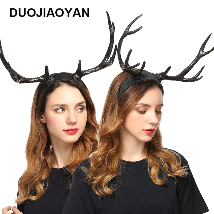 

The New Carnival Decoration Christmas Halloween Antlers Wide-brimmed Hair Hoop Hair Wholesale Custom Manufacturer