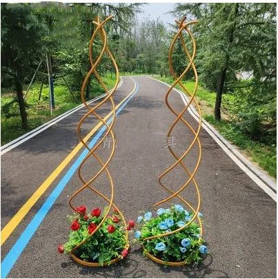 買取 新しい結婚式の小道具: 鉄アートガイドフレーム、結婚式のt-ステージスパイラルガイド、ステージ装飾、s-形の幾何学ガイド