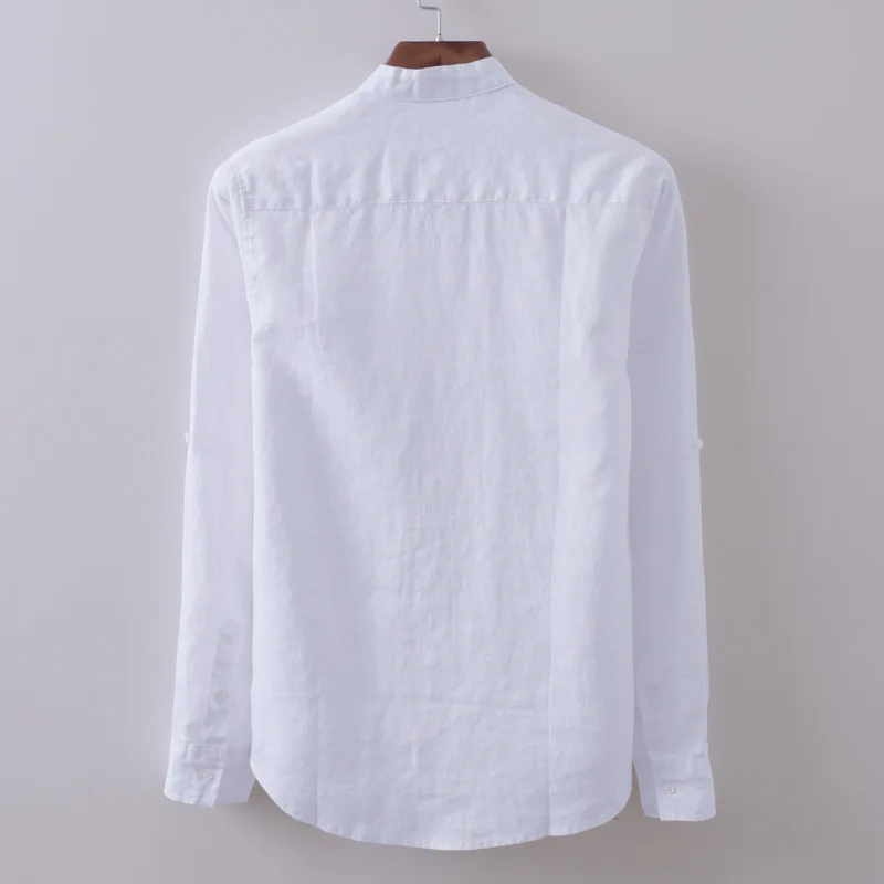 Рубашка мужская с длинным рукавом Классическая формальная сорочка из хлопка и