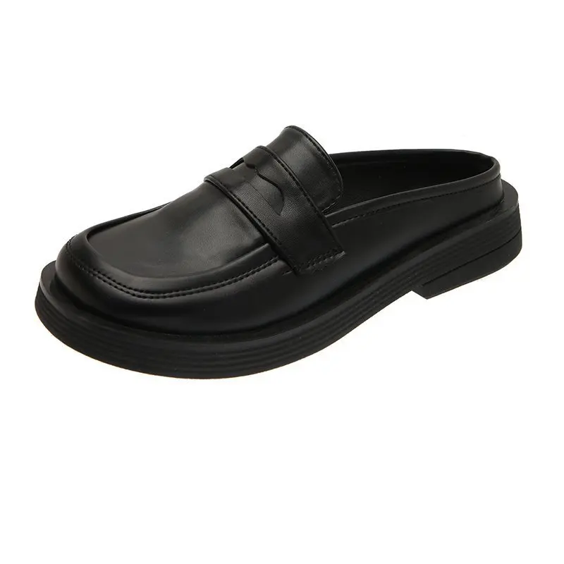 

Shoes Shallow Slippers Women Summer Luxury Slides Square Toe Pantofle Low Soft Designer Block 2021 Lace-Up Slip-On Casual Basic