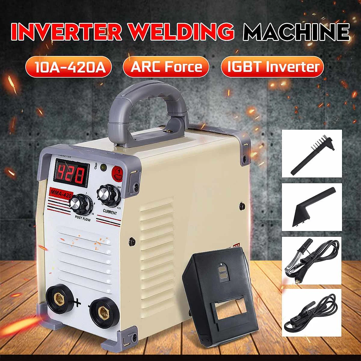 

220V AC 10A-420A Handheld Mini DC Inverter ARC Welder IGBT MMA Welding Machine for Welding Working Welder Inverter Machine Tool