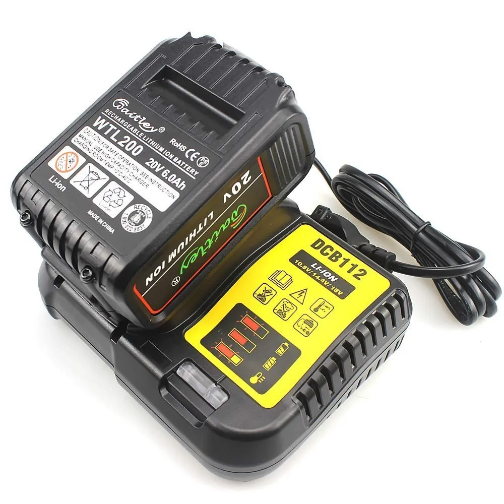 waitley dcb112 li ion battery charger replacement for dewalt 10 8v 14 4v 18v eu plug jul14 c free global shipping
