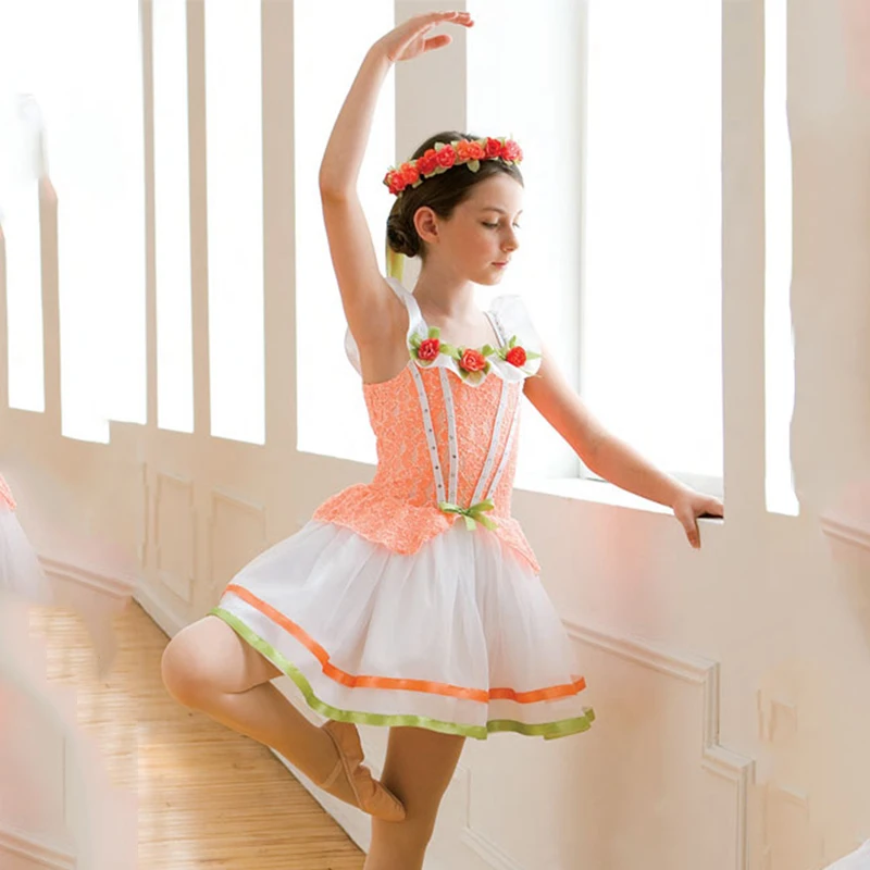 

Новинка, американская одежда, детское балетное платье принцессы, танцевальные костюмы, балетная пачка, костюм для выступлений, балетное пла...