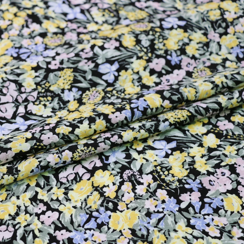 1 meter X 1.4 Retro Dress Material Soft Viscose Fabric Calico | Дом и сад
