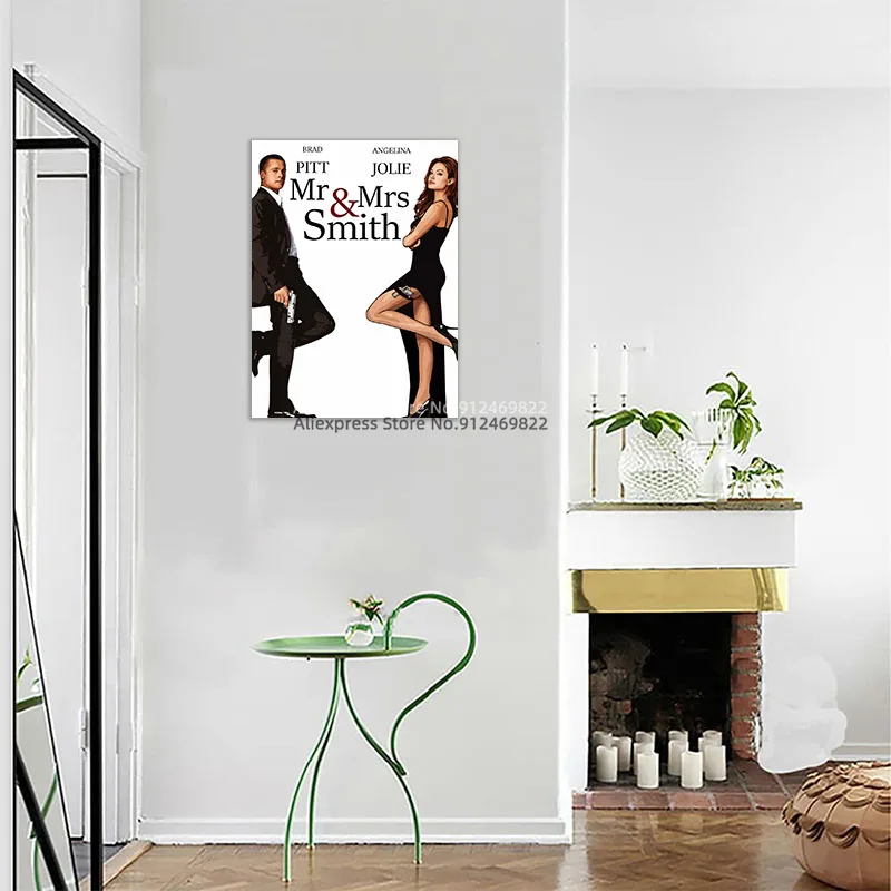 Постер фильма Мистер и миссис Смит Классический кинопостер Картина на холсте