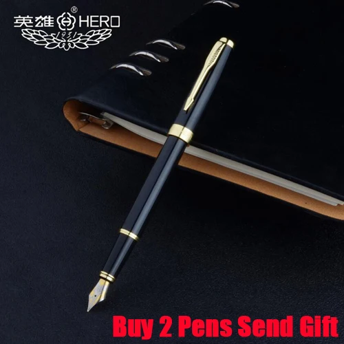 Bright Fountain Pen Металлическая шариковая ручка для офиса и руководителя. Роскошная Шариковая ручка для бизнеса. Купить 2 ручки в подарок - Цвет: Bright Fountain Pen