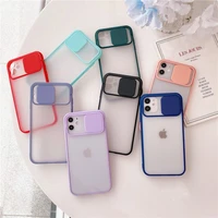 clear matte push pull lens protection couple hard case for iphone 11 12 pro max mini 7 8 plus xr x xs se 2020 phone cover fundas