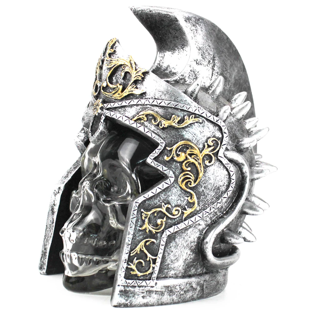 Череп с римским шлем гладиатора кристаллами голова водки череп креативные