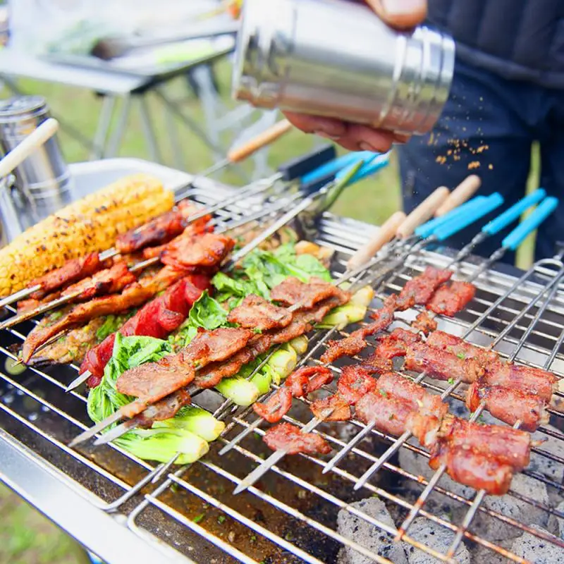 Dropshipping Hot Sales 1PC Portable Foldable Stainless Steel Barbecue Grill For Outdoor Charcoal BBQ Tool Set HWC |