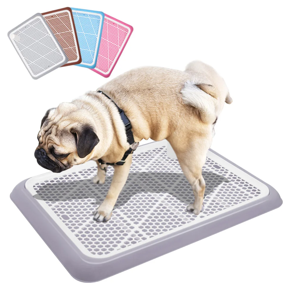Portable Dog Toilet Indoor Training with Removable Post Pet Potty Tray Puppy Pad Holder For Small Medium Dogs |