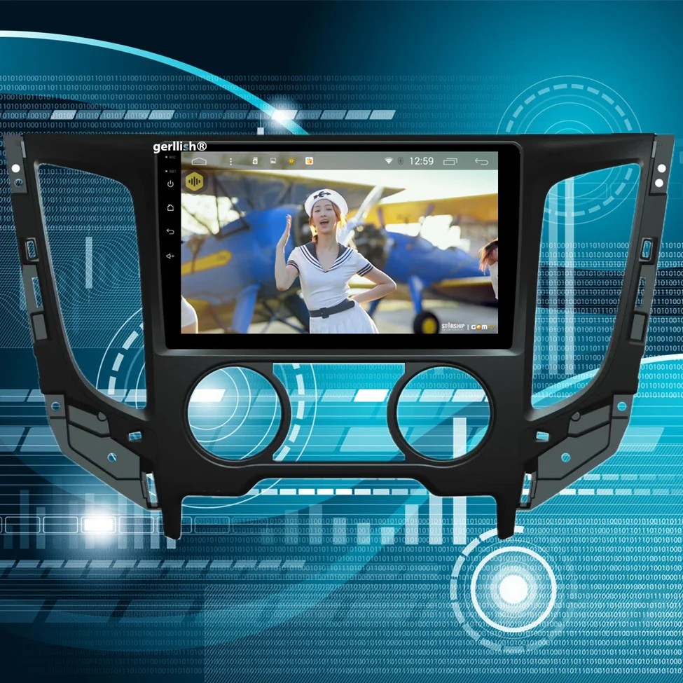 Автомагнитола 9 дюймов с сенсорным экраном android стерео dvd плеер для Mitsubishi Triton L200