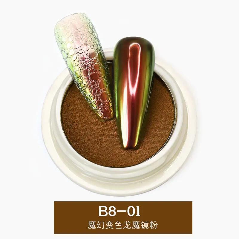 Новинка 1 г однотонная Волшебная зеркальная пудра хамелеон с блестками для