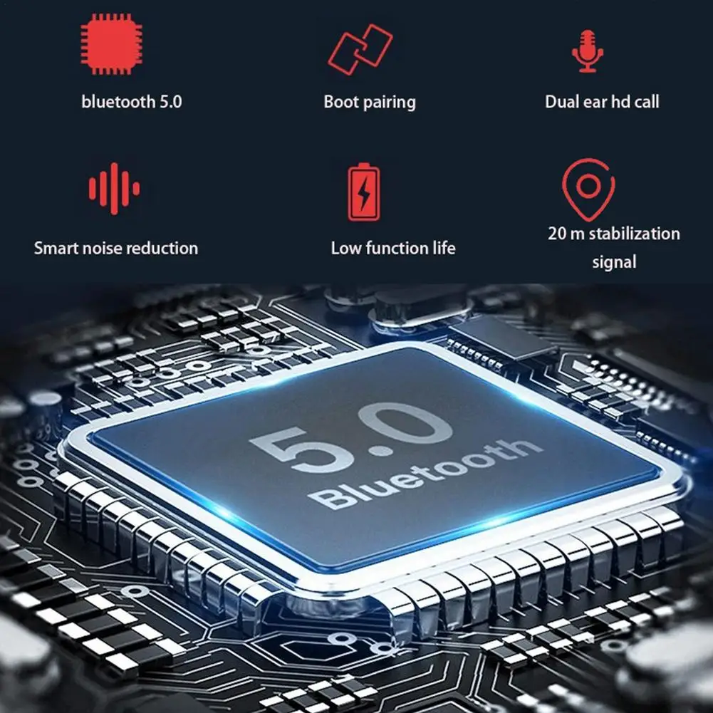 

HE05 Wireless Earphone For Lenovo BT V5.0 Magnetic Neckband Headphones Dual Stereo Bass Sport Earbuds Noise Cancelling With Mic