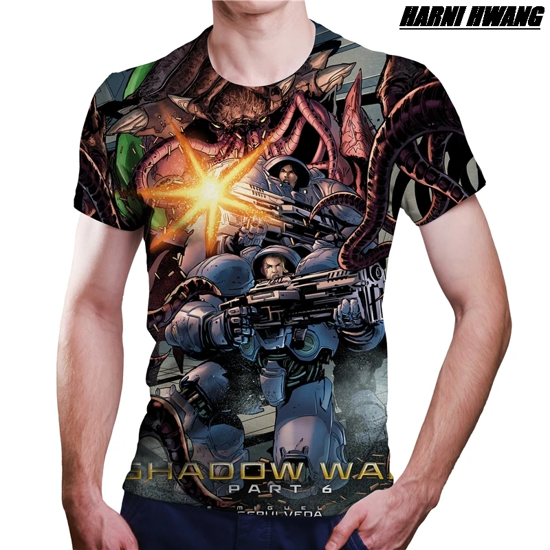 

Summer New Fashion 3D Printing T-Shirt Horror Game Street Harajuku Clothing Men'S Casual Top Oversized T-Shirt 110-6XL