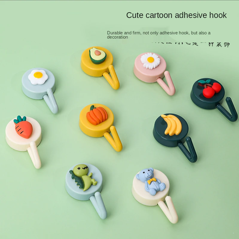 

Cute key hook, creative J-type plastic hook, kitchen, bathroom, sundry rack, household decoration hook kitchen gadgets